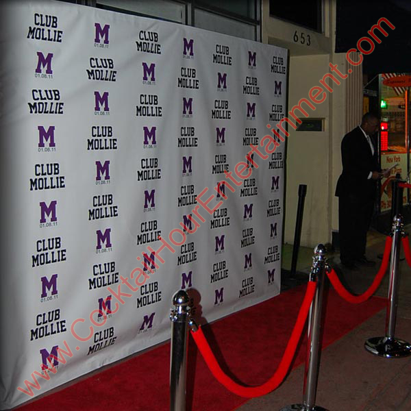 miami photo booth with custom banner